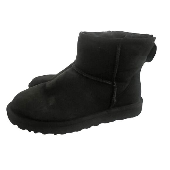 UGG Classic Mini II Boots Black •Women 7•Slip On Lined Ankle Winter 1016222 $170 - Picture 5 of 13
